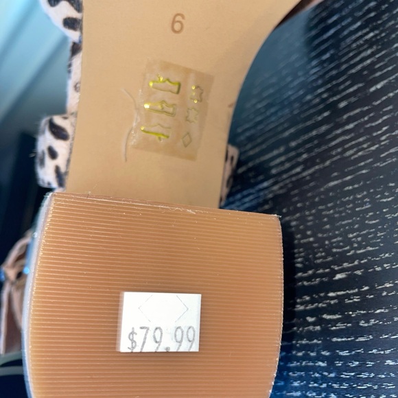 Madewell Calf Hair Leopard Sandals Size 6 – Block Heel Strappy - Picture 6 of 10